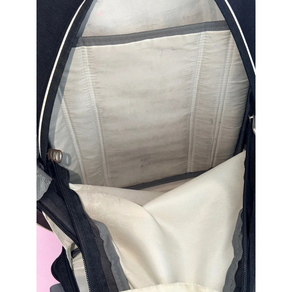 High Sierra Backpack Black Gray Plaid Multi Pocket Padded Laptop School Travel